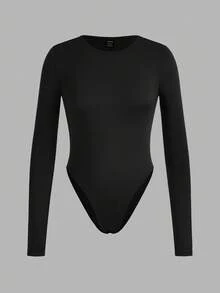 SHEIN EZwear 3 件套纯色多功能户外和室内合身连体衣，撞色，长袖，适合春秋季 - 彩色 - 查看 9