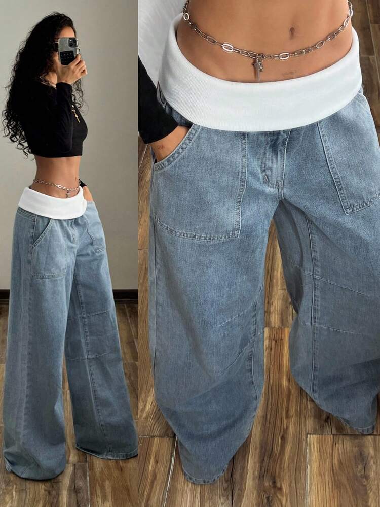 StreetHx Women's Plain Simple Everyday Light-Colored Jeans