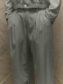 Musero Pantaloni sartoriali con piega frontale e gamba dritta, stile elegante, adatti per l'autunno e l'inverno