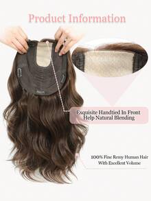 ZERO-NET 14英寸女士蓋頭,真人髮片,適用於頭髮稀疏的女性,波浪髮型