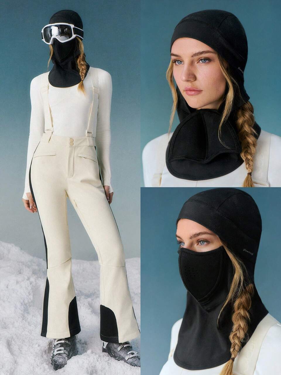 Skiing Collection Slope Shield Warm Sweat-Wicking Magnetic Design Pullover Balaclava Ski Mask Layer Outdoor Snow