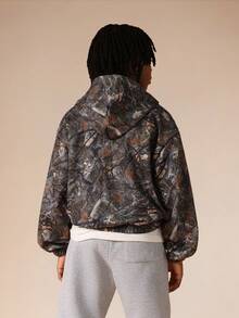 SUMWON Tween Boys Camo Windbreaker Jacket With Hood And Zip Closure Winter Fall Outdoor Casual Vacation - Multicolor - View 6