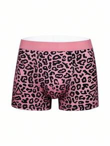 SHEIN 4pcs/Pack Men's Leopard Print Boxer Briefs Multipack Underwear - Multicolor - View 6