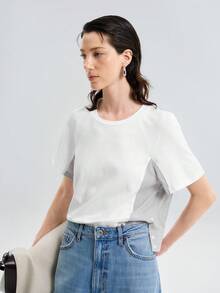 Aalyst Women's Casual Striped Splicing Short Sleeve T-Shirt, Summer