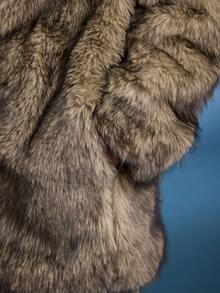Normani Sexy Open Front Fuzzy Coat In Fall/Winter - Multicolor - View 7
