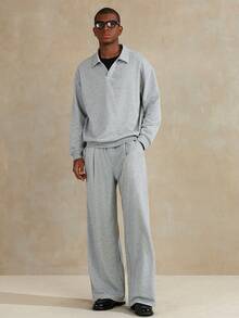 STYNVO 男士休闲套头卫衣和运动裤套装，秋季服装 - 灰色 - 查看 1