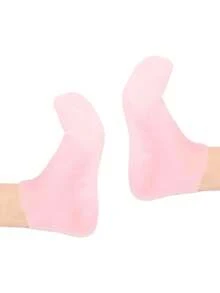 1/2/4pcs Pink Silicone Moisturizing Hand And Foot Mask Gloves/Socks, Exfoliating And Hydrating Gel Treatment - Multicolor - View 8