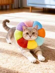 PETSIN 1 Piece Pet Sunflower Collar, Pet Elizabeth Collar, Soft Cat And Dog Collar, Pet Anti-Licking And Anti-Scratching Pet Collar, Pet