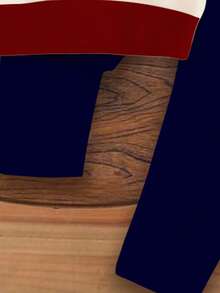 SHEIN 女婴休闲复古字母和数字徽章图案运动衫和紧身裤套装，学院风，柔软厚实圆领长袖套头衫和紧身裤，适合秋冬季 - 彩色 - 查看 6