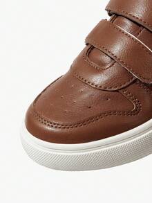 JNSQ A Pair Of All-Season Boys' Brown PU Basic  Casual, , Durable, Lightweight Running Shoes Kids Sneakers - Brown - View 5