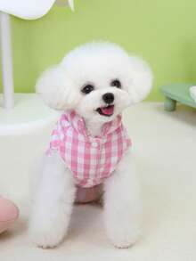 PETSIN Pet Clothing, Dog Coat, Vest, Autumn And Winter Cotton Clothing, Small Animal Clothing, Casual Vest Accessories For Indoor Catscat Supplieschristmaspet Supplies And  Halloween Costumedog Costummepuppy Supplies And Dog Stuffstltchlpshalloween Costumes - Hot Pink - View 7