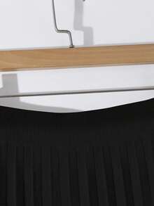 SHEIN Clasi Bộ áo len dệt kim gân cổ tròn tay dài màu khối cỡ lớn cài nút phía trước - Nhiều màu - Xem 5