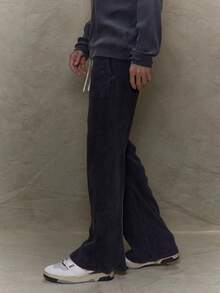 Musero Straight Leg Ribbed Jersey Sweater Bottoms Trousers Only Fall/SPRING SUMMER - Black - View 3