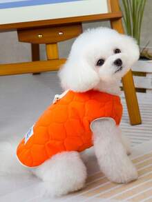 PETSIN Cozy Autumn/Winter Pet Vest – Cute, Breathable, And Easy-To-Wear Outfit For Small Dogs, Cats, And Other Tiny Pets, Great For Everyday Indoor And Outdoor Use - Orange - View 4