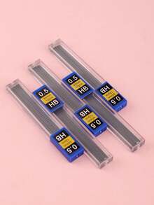 1/5/10pcs 0.5/0.7mm Automatic Pencil Lead Refills, HB Resin Mechanical Pencil Leads, School Supplies Back To School - Black - View 6