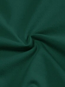 Claim Dot 男士橄榄绿色修身圆领短袖T恤 - 墨綠色 - 查看 6