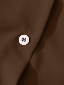 GlowEve 女士优雅通勤秋季衬衫 - 咖啡棕 - 查看 6