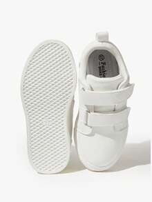 JNSQ 一双四季皆宜的女童白色PU基础休闲运动鞋，耐穿轻便。 - 白色 - 查看 11