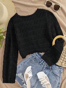 Travachic 女士休闲轻便开衫，适合夏季旅行，花卉装饰 - 黑色 - 查看 2