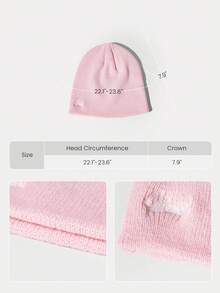 GLOWMODE Skiing Collection Frosty Flex Warm Cozy Faux Wool Embroidered Logo Ski Beanie Outdoor Vacation Autumn Winter Snow Daily Active Wear - Pink - View 4