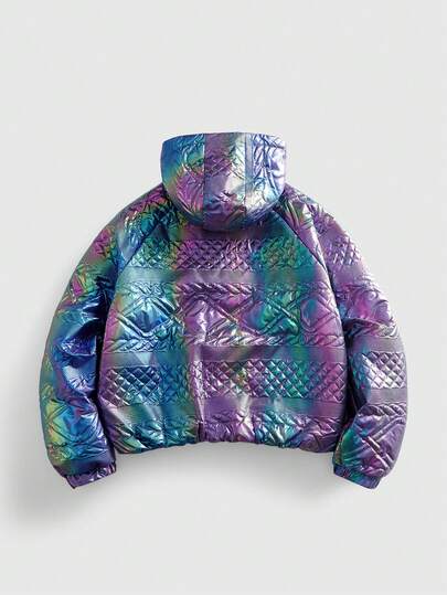 Street Life Veste à capuche zippée sur l'épaule avec laser pour hommes, vêtement d'extérieur d'hiver