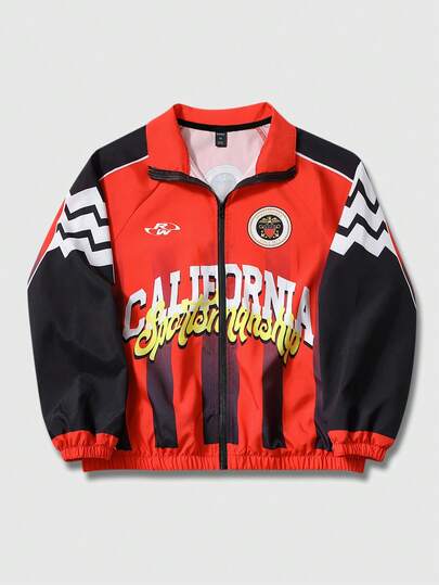 Unisex Motorcycle Racing Stand Collar Jacket, Autumn/Winter