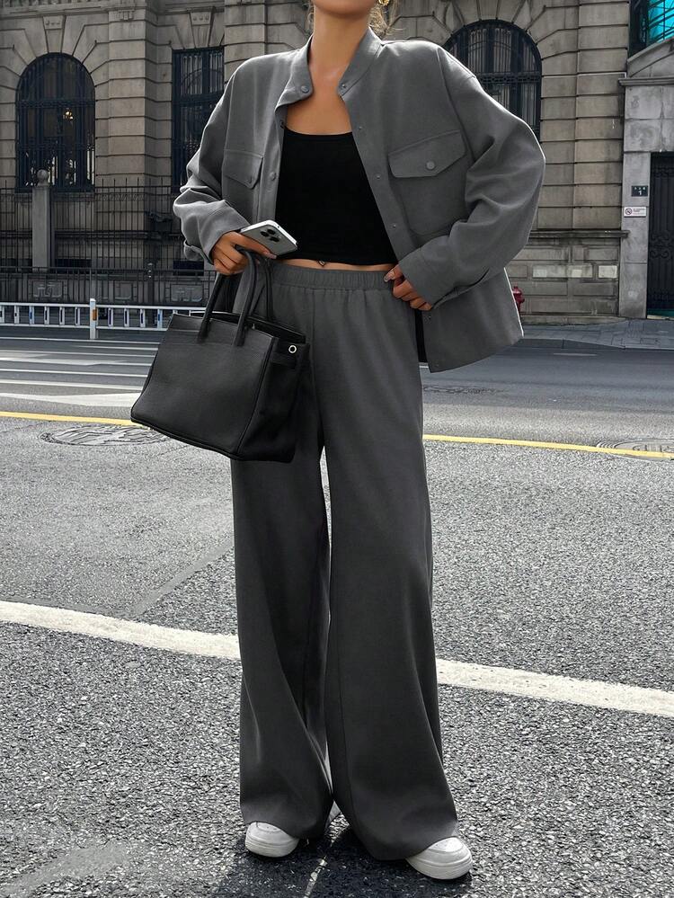 Women's Casual Commuter 2 Pieces Set: Jacket And Pants, Autumn
