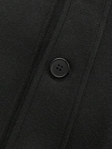 Manfinity Homme 大码男士纯色长袖休闲大衣，秋冬