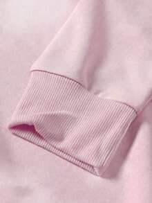 Manfinity Dauomo 标准尺寸男士水钻骷髅图案圆领长袖运动衫 - 粉色 - 查看 4