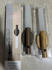 1/2/3pcs  Motion Sensor Night Light, Magnetic Wall Lamp, Indoor Wooden Wall Mount Light Wardrobe, Indoor LED Magnetic Rechargeable Portable Lamp For Corridor Bedroom Closet Desk Stairway Cabinet - Night light - View 12