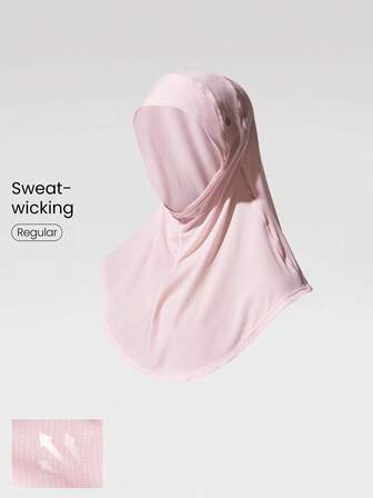 GLOWMODE Hijab in maglia traspirante con logo in silicone, adatto per attività fisica, uso quotidiano e casual