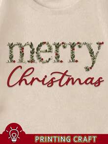INAWLY Christmas Print Oversized Round Neck Sweatshirt For Women - Multicolor - View 4