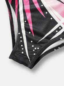 Ropa deportiva cómoda y ajustada de manga larga con cuello redondo para niña - Multicolor - Ver 8