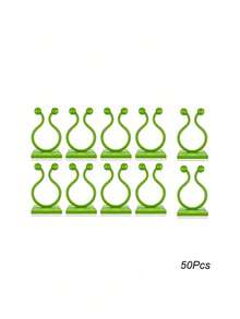 50pcs/10pcs Plant Wall Clips For Climbing Plants Wall Clips Green Tree Climbing Wall Tool Fixing Vine Fixing Clamp Climbing Hook Green Buckle Ring Traceless Green Plant Fixing Device