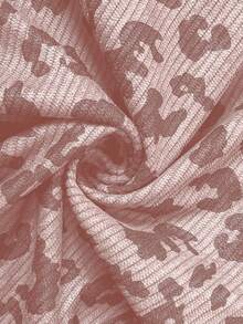 SHEIN 孕妇豹纹无袖休闲宽松百搭前钩连体裤 - 粉色 - 查看 6