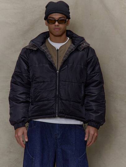 Musero Hooded Puffer Reversible Zip Through Jacket Fall/Autumn Winter Winter