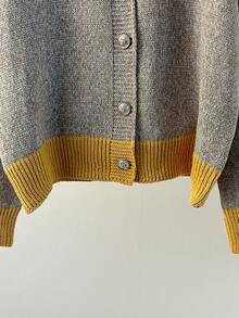 GlowEve 女士撞色设计休闲时尚针织毛衣，冬季