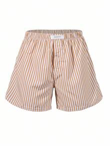 Manfinity Underwear&Sleepwear Basics 2pcs Men's Letter & Striped Loose Harem Pants Set - Multicolor - View 3