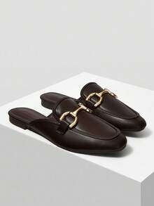 MOTF PREMIUM LADIES COMFORTABLE FLAT CASUAL SLIP-ON SHOES, FOR NEW YEAR HOLIDAY, SPRING SHOES SPRING BREAK EASTER FOR CHRISTMAS - Coffee Brown - View 4