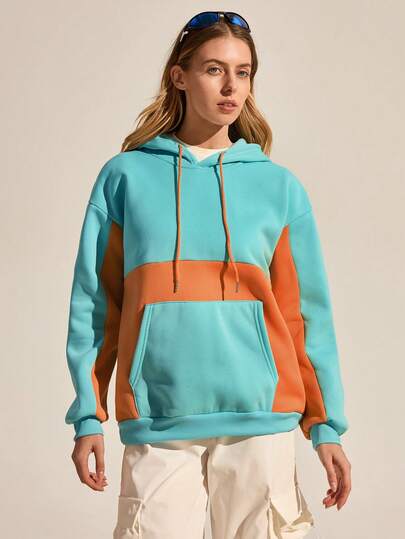 Easithlete 女式撞色拼布连帽户外运动衫