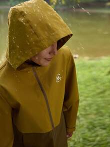 In My Nature 女士户外防水夹克，适合露营、徒步旅行、运动和城市通勤，色块设计 - 棕色 - 查看 11