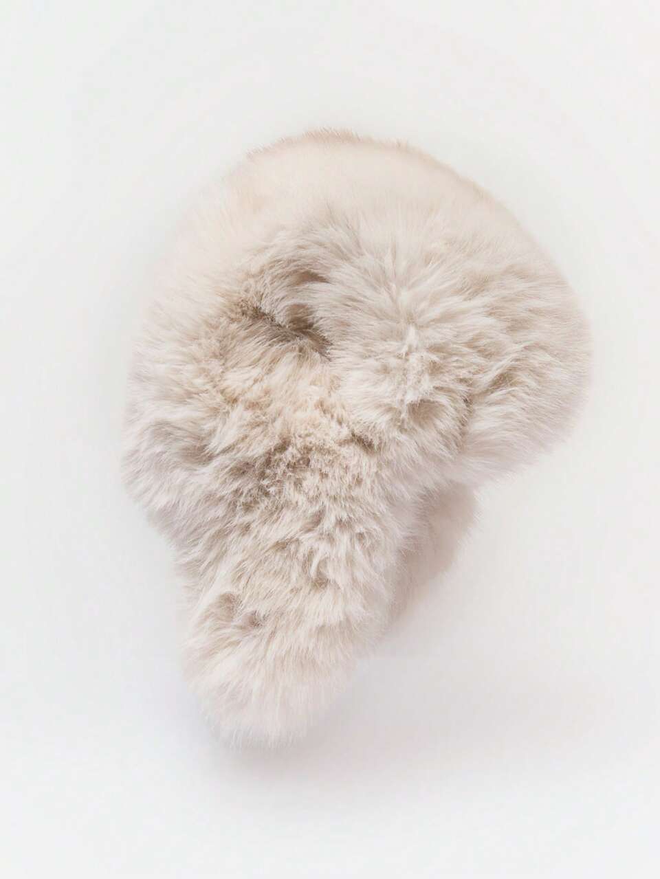 White Faux Fur Oversized Trapper Hat