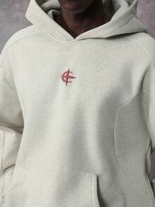 STYNVO Áo hoodie in họa tiết thường ngày dành cho nam, Thu/Đông - Màu Xám nhạt - Xem 5