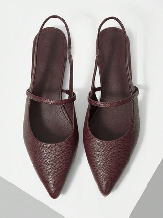 MOTF PREMIUM 女士时尚尖头平底一脚蹬鞋，适合秋冬新年假期、情人节