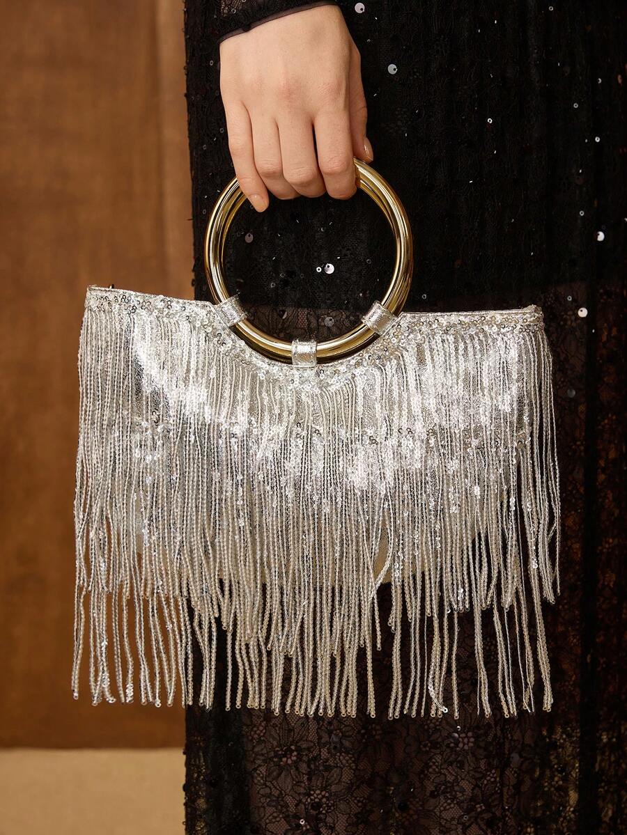 MOTF PREMIUM 女士手提包 - 亮銀色 - 查看 1