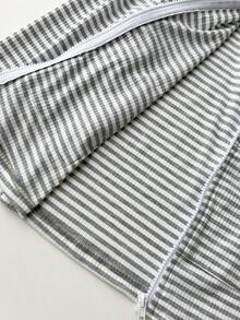 Elamini Women's Striped Long Sleeve Hooded Sweatshirt, Halloween Costume