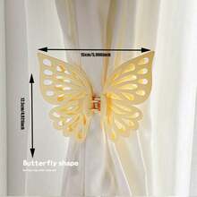 Joivida 1pc Butterfly Shape Curtain - Home Living Room Bedroom Room Curtain Fixer, Bedroom And Living Room Decor Accessory, Home Decor Good Bow Curtain,Christmas, Valentine's Day - Multicolor - View 14