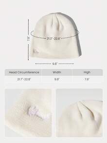 GLOWMODE 滑雪系列 Frosty Flex 保暖舒适仿羊毛刺绣徽标滑雪帽户外度假秋冬雪地日常运动服 - 米白色 - 查看 4