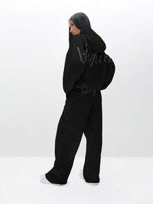 BABYPHAT ÁO HOODY CỠ LỚN CÓ ĐÁ KIM CƯƠNG - màu đen - Xem 2