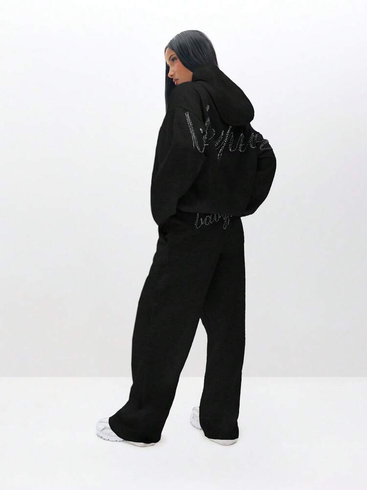 BABYPHAT OVERSIZED HOODY WITH RHINESTONES